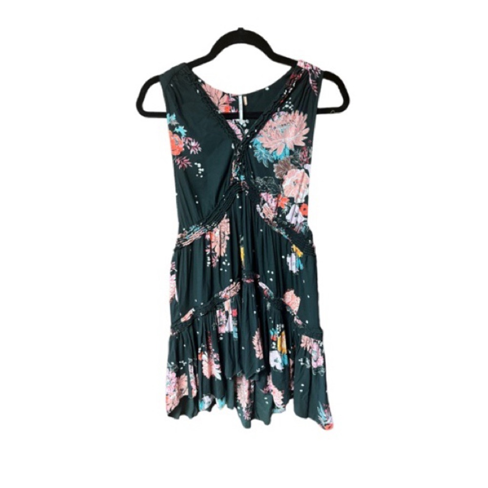 Free People Purple Haze floral tiered tunic top